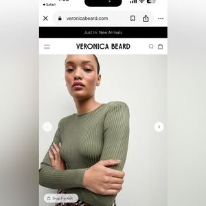 NWT Veronica Beard long sleeve green small